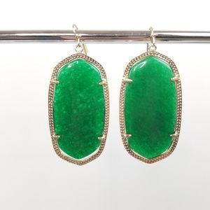 Kendra Scott Danielle Earrings Emerald Green Gold